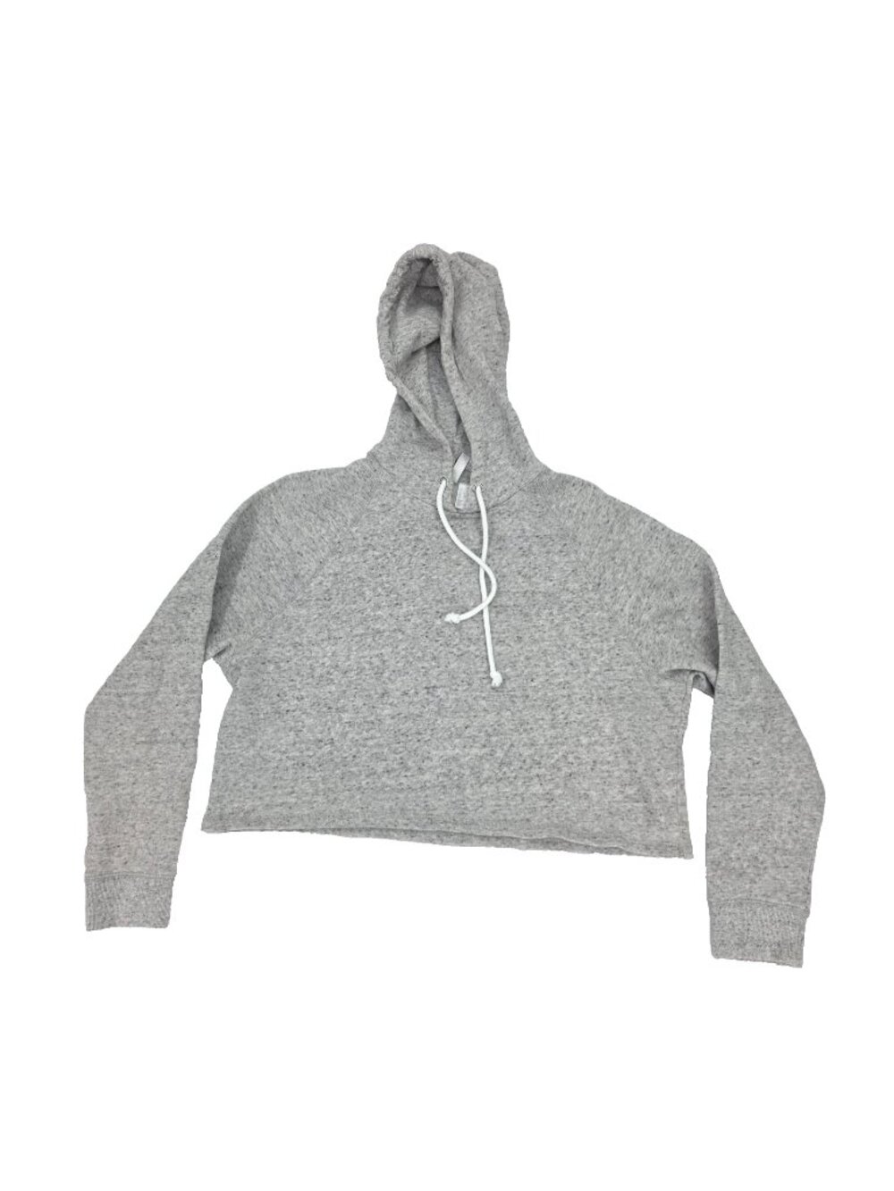 H&M Divided Basic Cropped Hoodie Sweatshirt Womens Large Gray Heathered Pullover